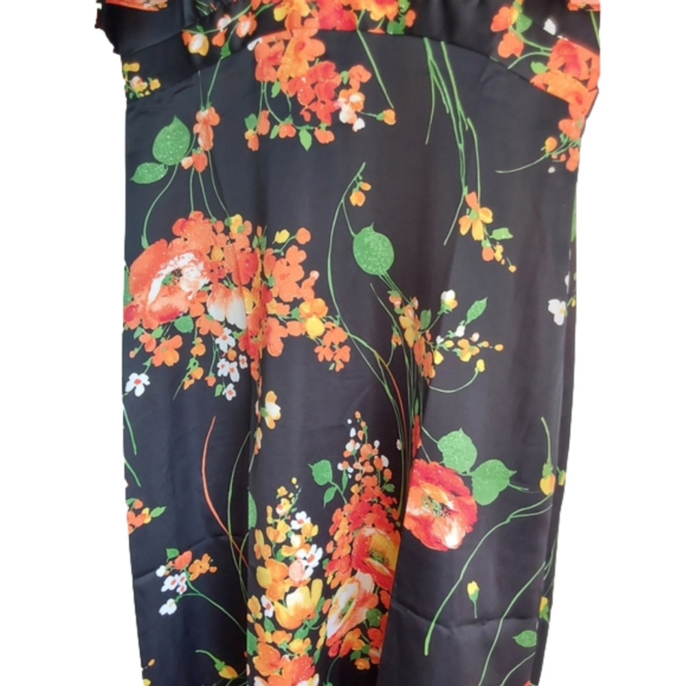 Vintage 60's/70's Tori Richard Honolulu Bright Floral Maxi Dress sz 14 - Picture 3 of 16